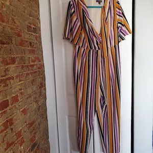 Primark striped jumpsuit